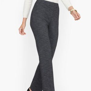 Talbots Italian Luxe Knit Herringbone Straight Leg Pants BLACK MULTI 10P - NWT
